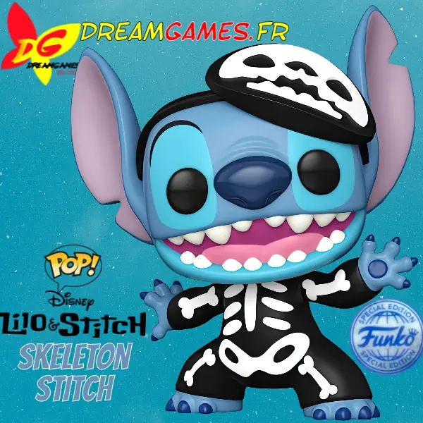 Funko Pop Lilo and Stitch Skeleton Stitch 1234 Special Edition Fig