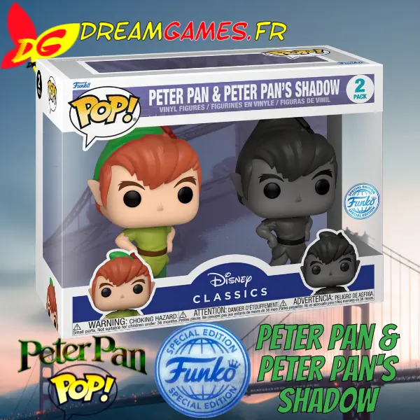 Funko Pop Peter Pan and Peter Pans Shadow 2 Pack SE