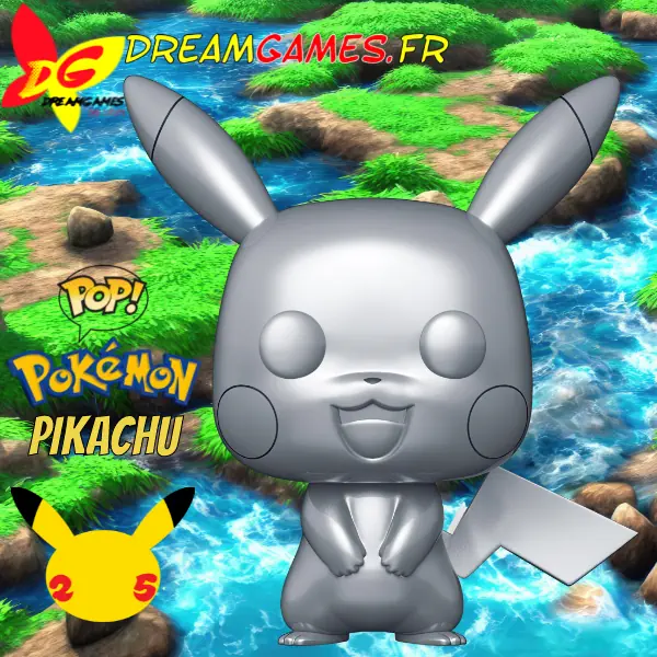 Funko Pop Pokémon Silver Pikachu 353 Fig