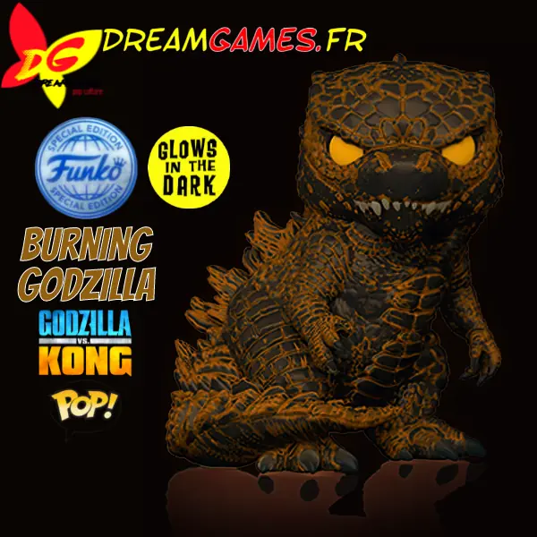 Funko Pop Godzilla Vs Kong Burning Godzilla 1316 Glows Special Edition Fig Glowing