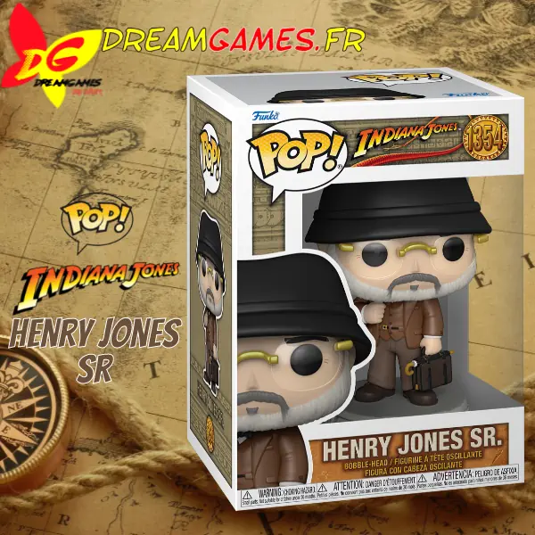 Funko Pop Indiana Jones 1354 Henry Jones Sr Box