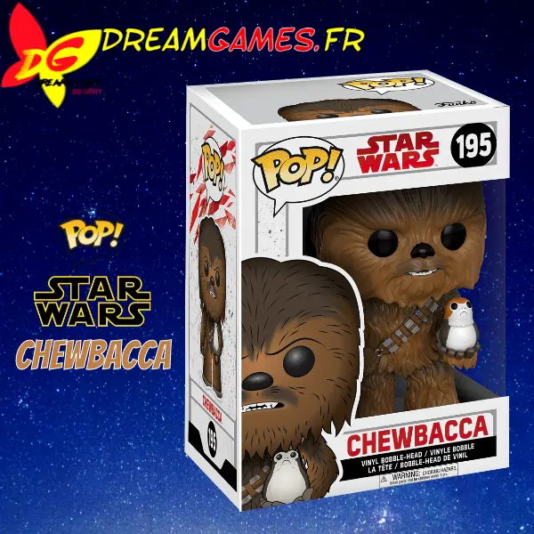 Funko Pop Star Wars Chewbacca and Porg 195