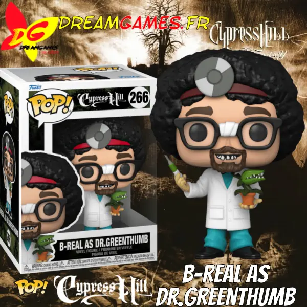 Funko Pop Cypress Hill 266 B-Real as Dr.Greenthumb Box Fig