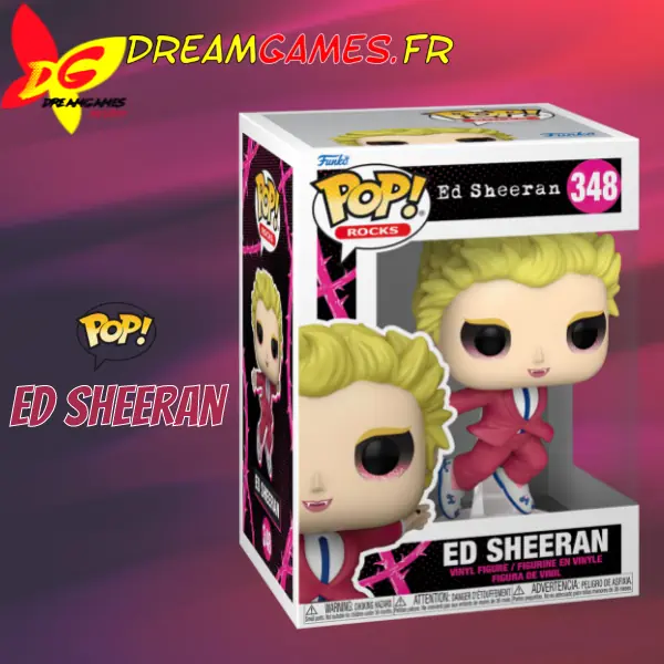 Funko Pop Ed Sheeran Vampire in Pink Suit Pop Rocks 348 Box