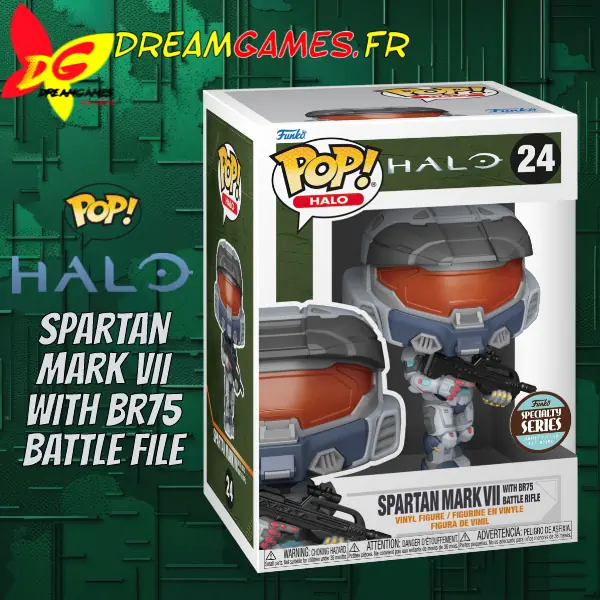Funko Pop Halo 24 Spartan Mark VII with BR75 Battle Rifle Specialty Series Box