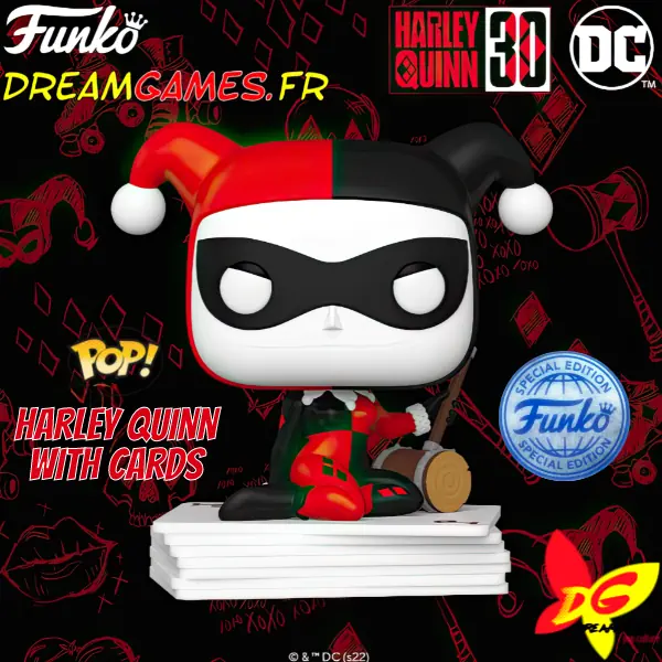 Funko Pop Harley Quinn 30 Harley Quinn with Cards Fig Image Funko