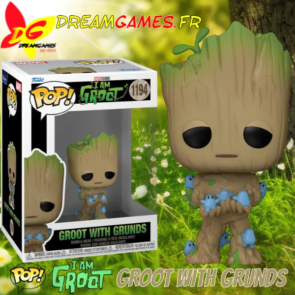 Funko Pop I Am Groot 1194 Groot with Grunds Box Fig