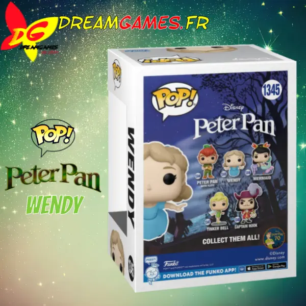 Funko Pop Peter Pan 70 Wendy 1345 Back Box