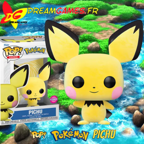 Funko Pop Pokémon 579 Pichu Flocked Box Fig