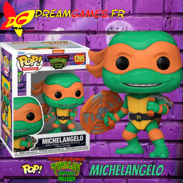 Funko Pop Teenage Mutant Ninja Turtles Mutant Mayhem 1395 Michelangelo Box Fig