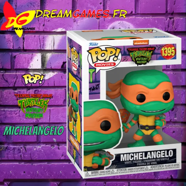 Funko Pop Teenage Mutant Ninja Turtles Mutant Mayhem 1395 Michelangelo Box