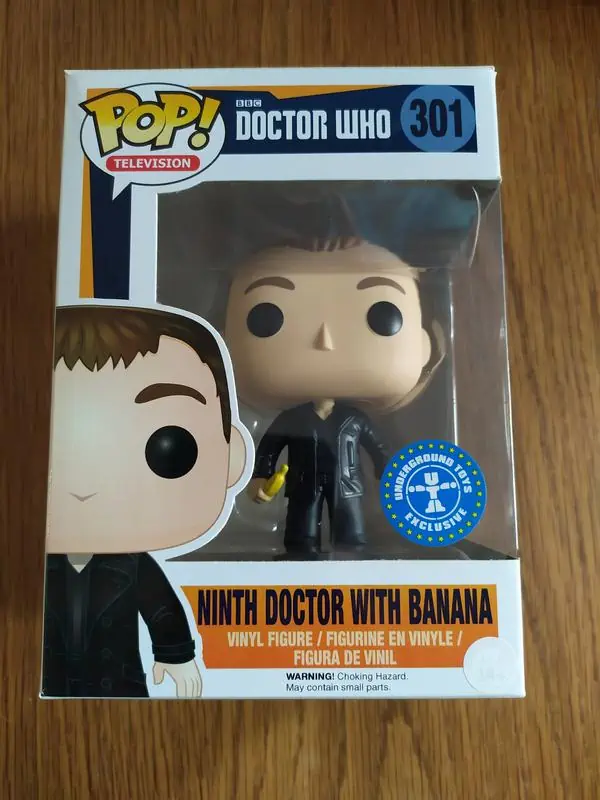 Figurine Funko Pop Ninth Doctor with banana Doctor Who 301 1