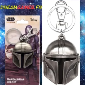 Porte-clés Mandalorian Helmet Star Wars Metal Keychain