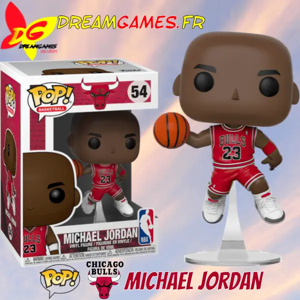 Funko Pop BasketBall Red Bulls Michael Jordan 54 Box Fig