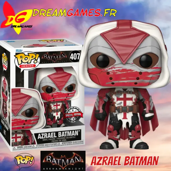 Funko Pop Batman Arkham Knight 407 Azrael Batman Special Edition Box Fig