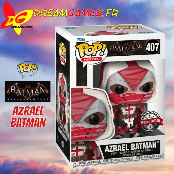 Funko Pop Batman Arkham Knight 407 Azrael Batman Special Edition Box