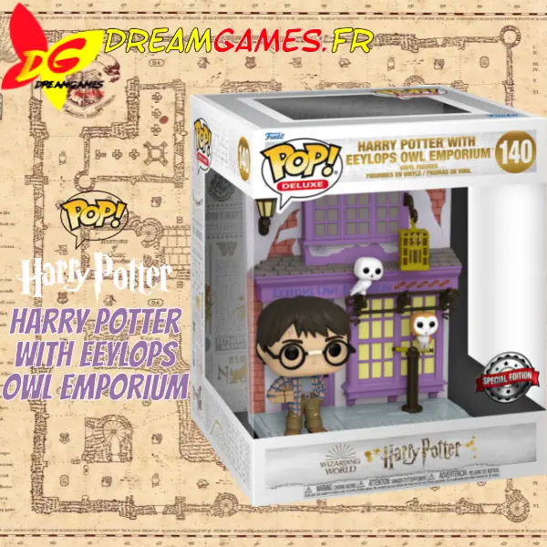Funko Pop Deluxe Harry Potter with Eeylops Owl Emporium 140 Special Edition Box