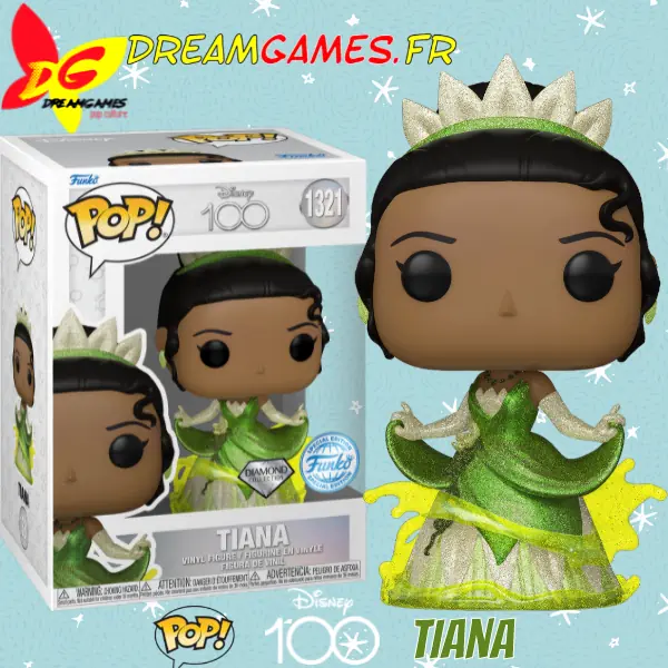 Funko Pop Disney 100 1321 Tiana Special Edition Diamond Box Fig