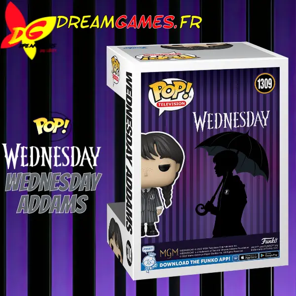 Funko Pop Wednesday 1309 Wednesday Addams Back Box