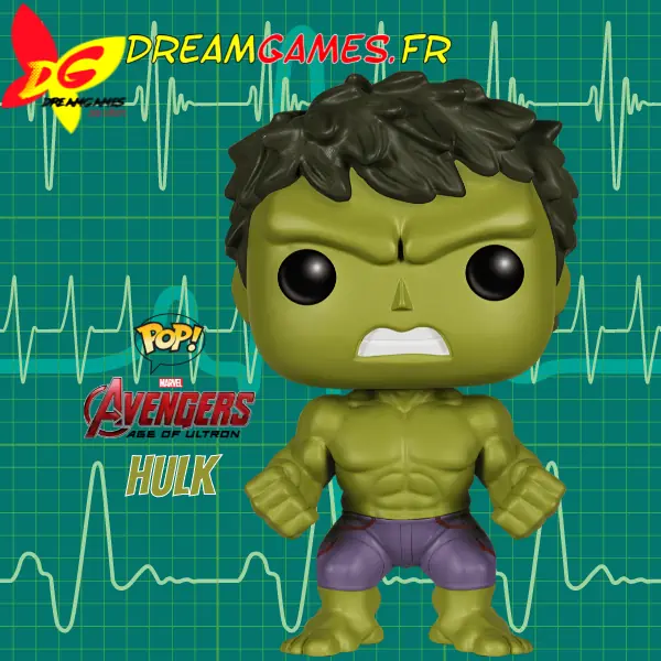 Funko Pop Hulk 68, l’incroyable super-héros vert d’Avengers Age Of Ultron, prêt à écraser ses ennemis !