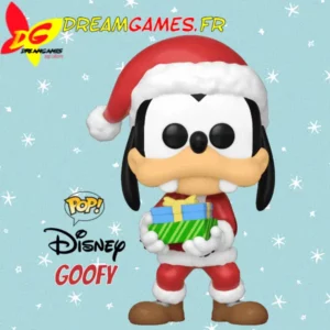 Funko Pop Santa Goofy Disney 1226 Holiday Dingo - Une adorable figurine Funko Pop représentant Santa Goofy, célèbre personnage Disney, dans une tenue de Noël festive.