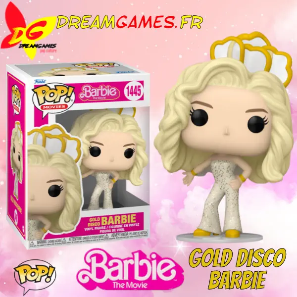 Funko Pop Gold Disco Barbie 1445 Barbie The Movie 2