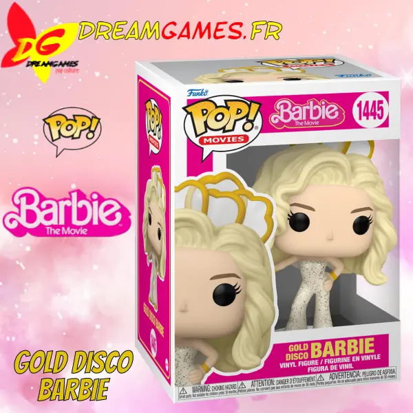 Funko Pop Gold Disco Barbie 1445 Barbie The Movie 1