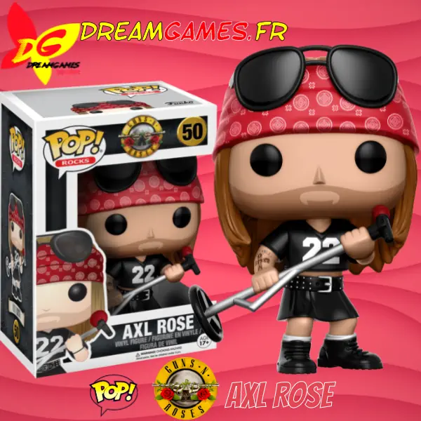 Funko Pop Guns N Roses 50 Axl Rose Box Fig