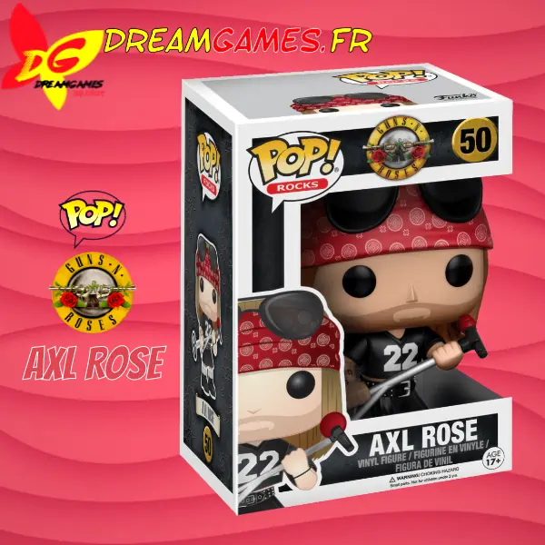 Funko Pop Guns N Roses 50 Axl Rose Box