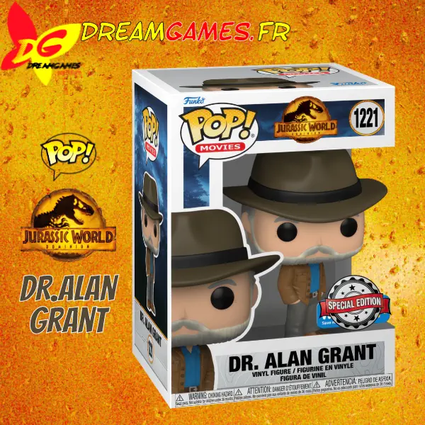 Funko Pop Jurassic World Dominion 1221 Dr Alan Grant Special Edition Box