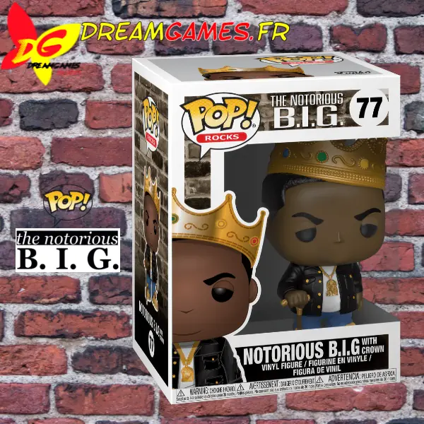 Funko Pop Notorious B.I.G with Crown 77 Box