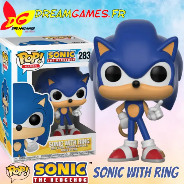 Funko Pop Sonic the Hedgehog 283 Sonic with Ring Box Fig