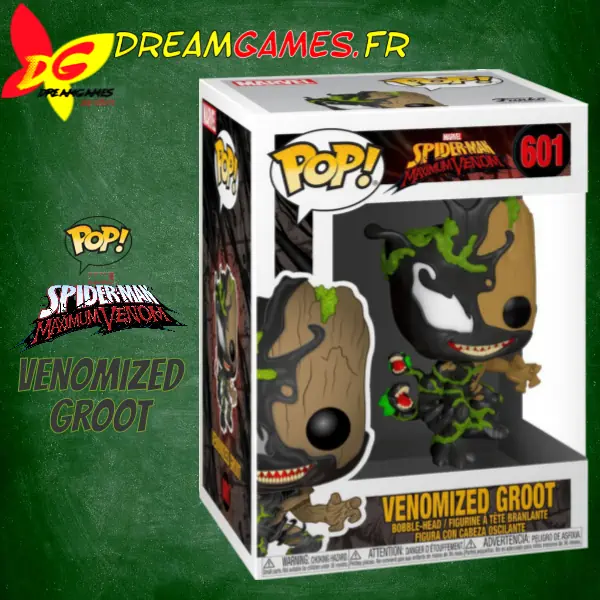 Funko Pop Spider-Man Maximum Venom 601 Venomized Groot Box