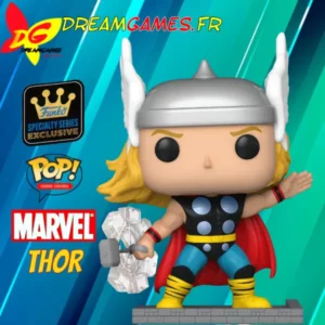 Funko Pop Thor 13 Comic Cover : Une figurine de collection représentant Thor avec sa superbe couverture de comic ! Un must-have pour les fans de comics et de l'univers Marvel. Ajoutez une touche de puissance à votre collection avec cette version unique de Thor en Funko Pop !