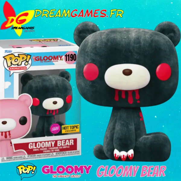 Funko Pop Gloomy The Naughty Grizzly 1190 Gloomy Bear Flocked Chase Exclusive Box Fig
