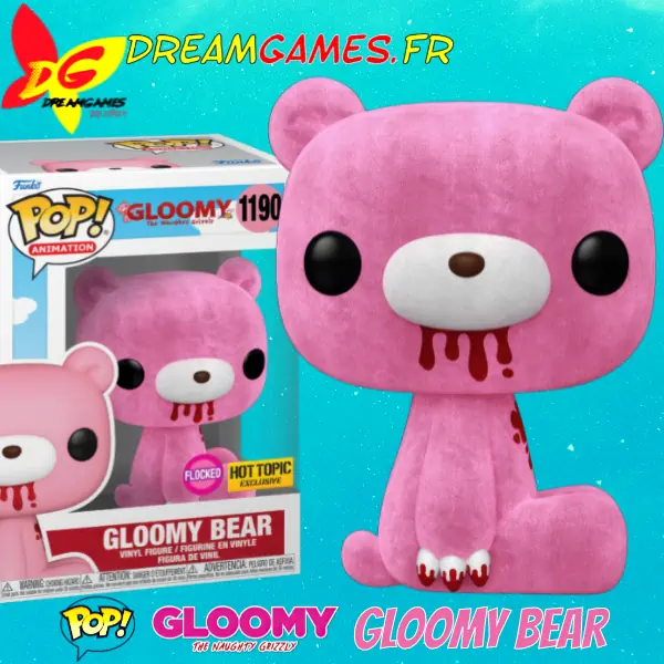 Funko Pop Gloomy The Naughty Grizzly 1190 Gloomy Bear Flocked Exclusive Box Fig