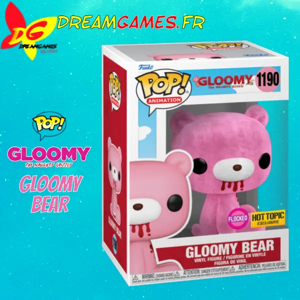 Funko Pop Gloomy The Naughty Grizzly 1190 Gloomy Bear Flocked Exclusive Box