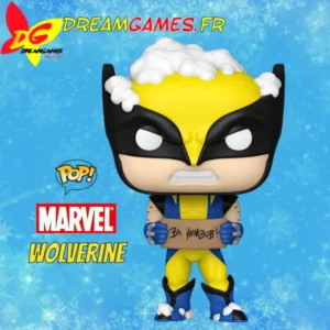 Figurine Funko Pop Wolverine Holiday Marvel 1285, illustrant Wolverine en tenue de fête, un cadeau idéal pour les amateurs de Marvel.