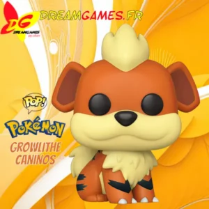 Funko Pop Caninos, la figurine Pokémon 597 à collectionner, représente Growlithe, le fidèle compagnon au pelage flamboyant. Ajoutez cette adorable créature à votre collection !