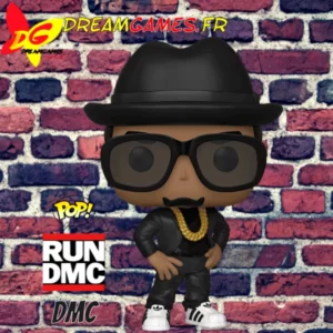 Figurine Funko Pop DMC de la série Pop Rocks, représentant Run de Run DMC, en tenue de scène classique.