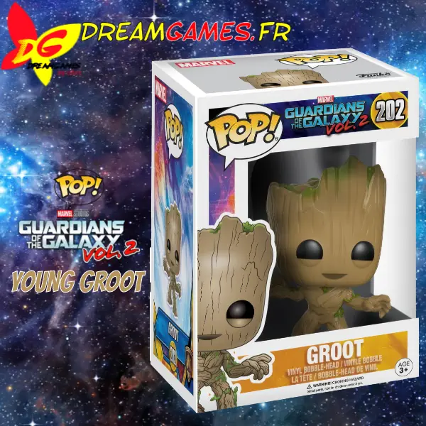 Funko Pop Guardians of the Galaxy Vol.2 202 Young Groot Box