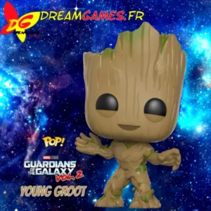 Funko Pop Young Groot, figurine adorable du héros des Gardiens de la Galaxie.