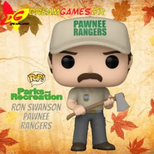Figurine Funko Pop Ron Swanson 1414 des Pawnee Rangers, pour les fans de la série culte Parks and Recreation !