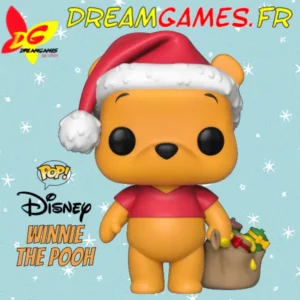 Figurine Funko Pop Winnie The Pooh 614 en tenue de Noël avec bonnet.