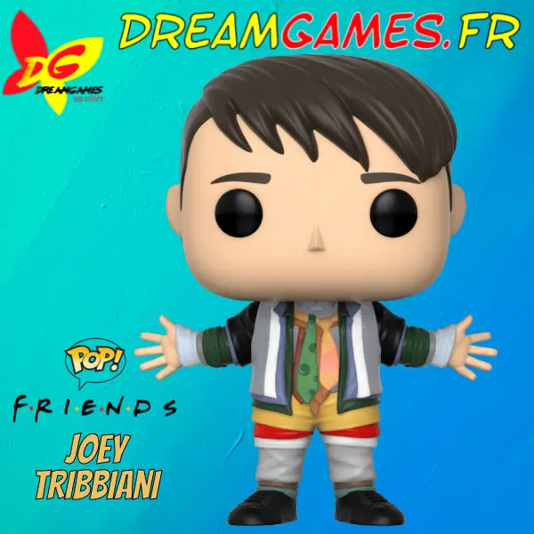 Figurine Funko Pop Joey Tribbiani 701 vêtu des habits de Chandler, idéale pour les fans de Friends.