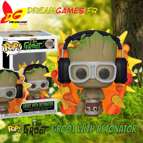 Funko Pop I Am Groot 1195 Groot with Detonator Box Fig