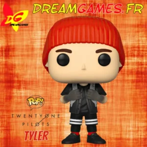 Figurine Funko Pop Tyler de Twenty One Pilots, détails précis et couleurs vives, pour collectionneurs.