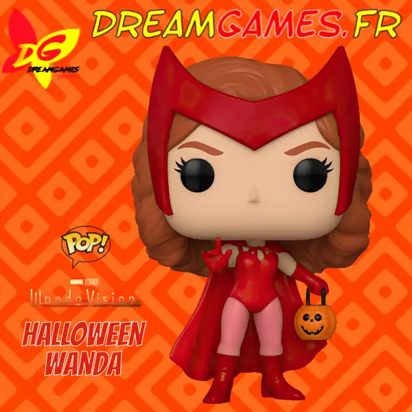 Figurine [funko pop wanda halloween 715] colorée, déguisement de sorcière, issue de la série.
