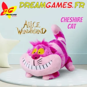 Peluche Chat du Cheshire souriant de 30 cm, colorée et douce, inspirée d'Alice au pays des merveilles - Cheshire Cat plush