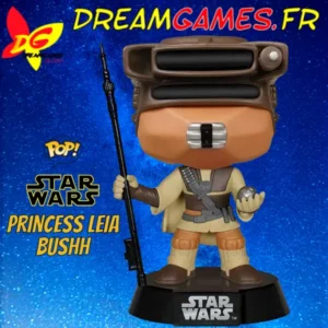 Figurine Funko Pop représentant Princess Leia en tenue de Boushh de la collection Star Wars.